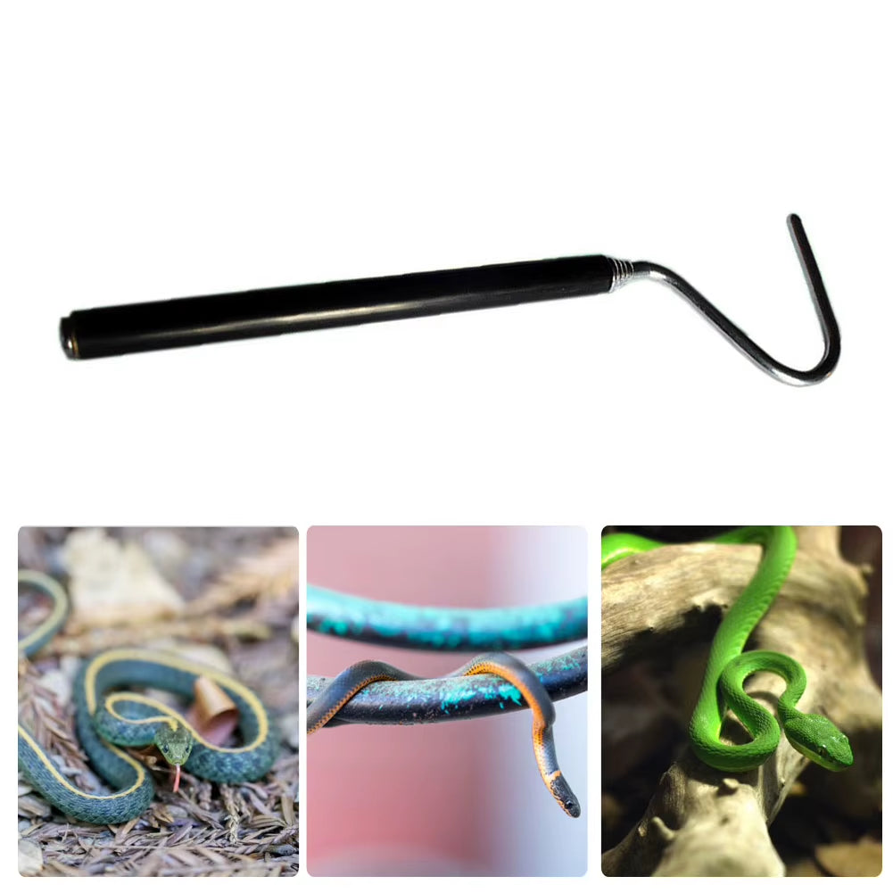 Retractable Snake Hook Professional Snake Catching Tool Reptiles Stainless Steel Hook Accessories Suitable for Small Snakes #W0