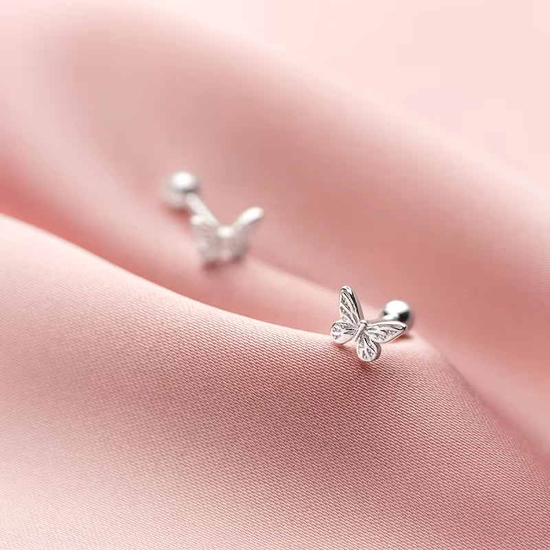 925 Sterling Silver Butterfly Earrings for Women Stud 925 Small Silver Earrings Jewelry Woman Earring Stud Silver 925