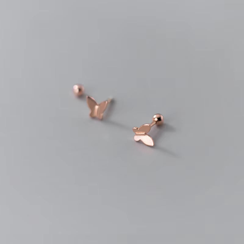 925 Sterling Silver Butterfly Earrings for Women Stud 925 Small Silver Earrings Jewelry Woman Earring Stud Silver 925