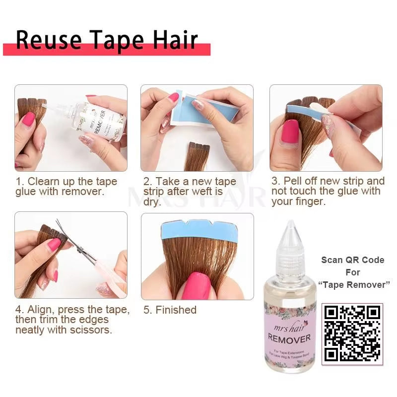 Tape Extensions Glue 3 Yards Roll Tape in Hair Extensions Professional Pliers Electric Tape Remover Salon DIY Re-Tape Must Buy