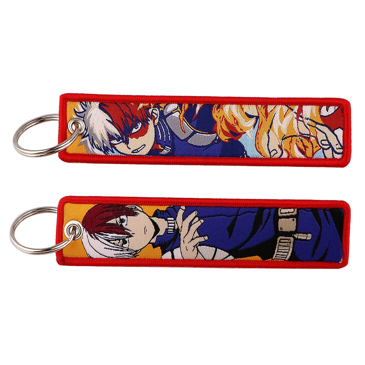 Japanese Anime Cool Embroidery Key Fobs Key Tag Motorcycles Cars Backpack Chaveiro Keychain for Friends Fashion Key Ring Gifts